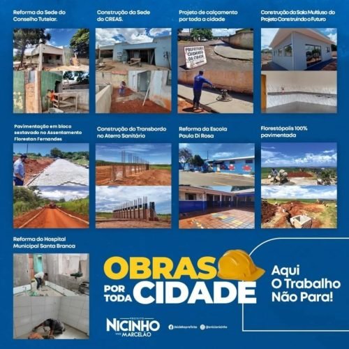obras Florestópolis - De Mendeslândia para toda região